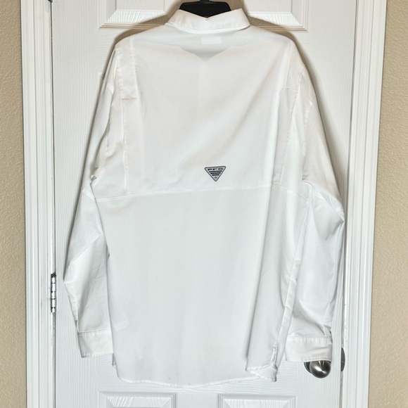 Columbia Performance Fishing Gear Men’s Large Tall LT Long Sleeve White Outdoor - Picture 2 of 11